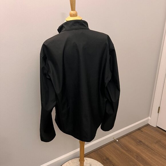 Banana Republic Black Moto Nylon Zip Jacket Sz XL - Picture 11 of 11